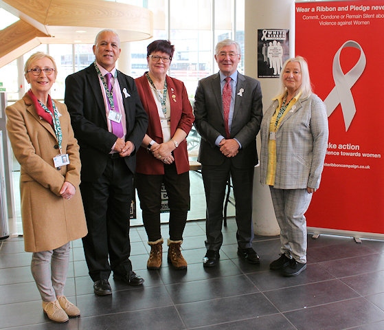 Tony Lloyd MP, (second from right) local with councillors 