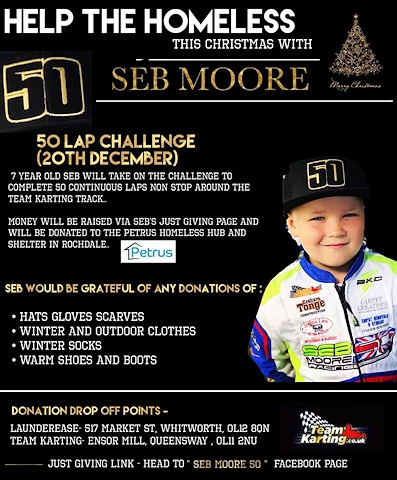 Seb Moore is aiming to raise £300 for the homeless