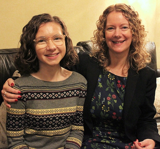 Molly Howarth with her mum Jane 