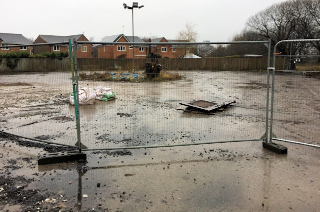 The former car park of the Ladybarn, a brown field site