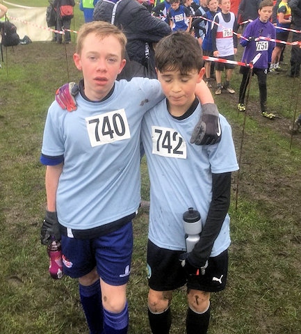 Sam Wellington and Oliver Brooks after the cross country competition