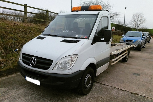 A Mercedes transporter was found to be overloaded 