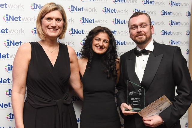 GMP Business Relationship Manager, Laura Bray, Award presenter Rahna Riley - Rochdale Council, Chief Superintendent Phil Davies GMP