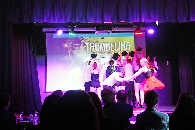 ‘Thumbelina’, portrayed by Hopwood Hall College Performing Arts students