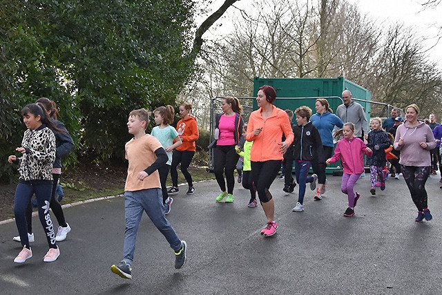 Junior Parkrun #34 at Queen's Park, Heywood on Mother's Day