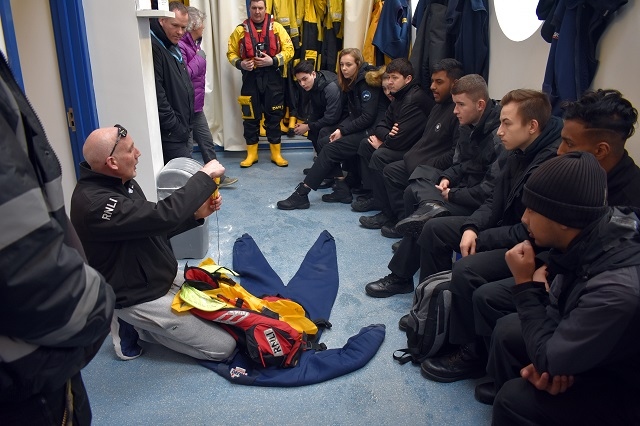 Blackpool RNLI teach UPS students from Hopwood Hall College visit RNLI Blackpool