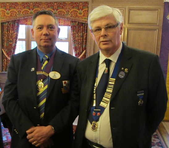 Heywood Lions President Steve Brown and District Governor Lion Roy Axten