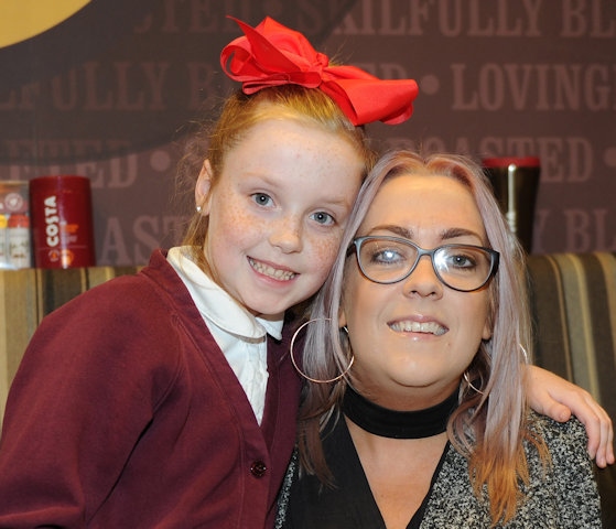 Eila Smith age nine with her mum Leanne, Judges Choice Mother's Day poetry winner, age category eight to 10