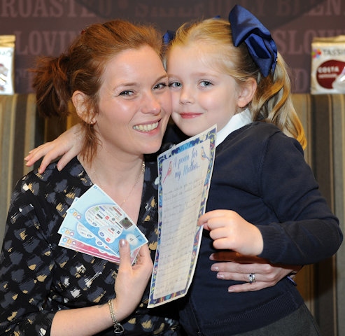 Jessica Lowe age five with her mum, Anne, Judges Choice Mother's Day poetry winner, age category five to seven