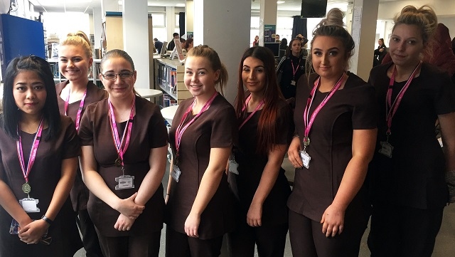 Hopwood Hall College Hair & Beauty team