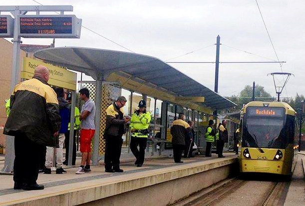 GMP officers on Rochdale’s Metrolink tram network