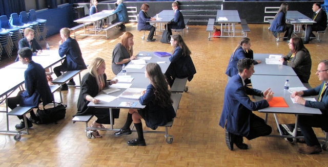 Year 10s at Whitworth Community High School experience what an interview will be like