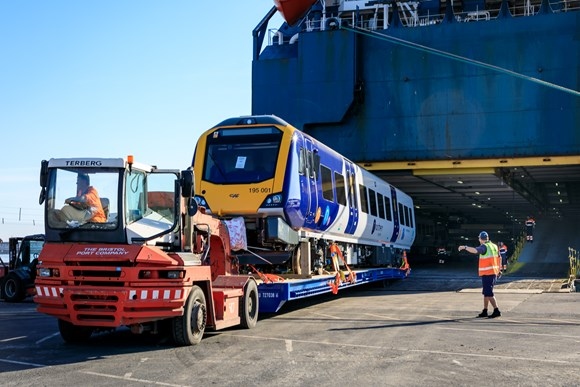 Northern's first new train arrives in the UK