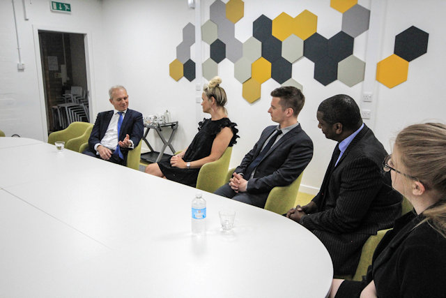 David Lidington, Chancellor of the Duchy of Lancaster and Minister for the Cabinet Office meets local business leaders