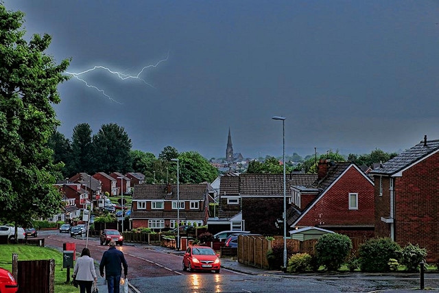 Lightning above Heywood