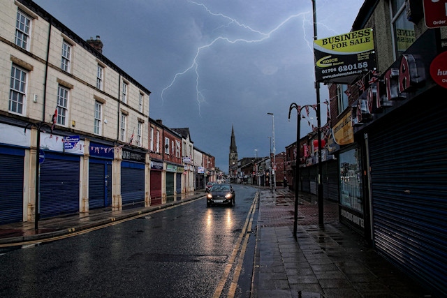 Lightning above Heywood