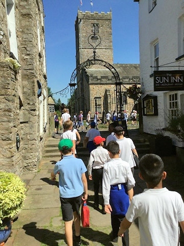 St Peter’s Church of England Primary School pupils visit St Mary’s, Kirkby Lonsdale 