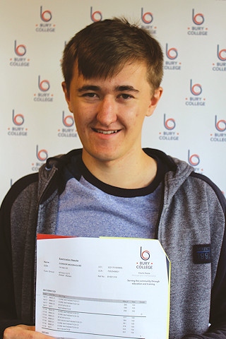 Connor Moorhouse is going to study Ancient History at The University of Manchester after gaining an A grade in Media, a grade B in Ancient History and a grade C in Maths