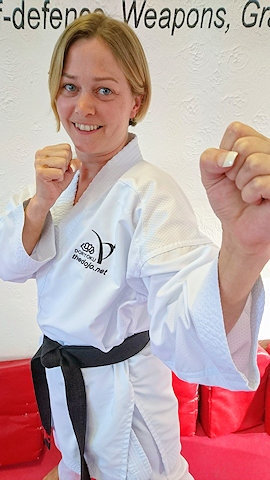 Christine Crosby achieves Black Belt 2nd Dan