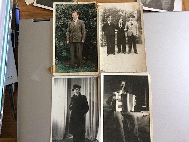 Nina's photos of her father and friends, whom she is trying to trace