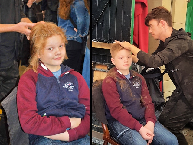 Liam Burke, before and after his haircut, raised £150 for the Little Princess Trust and Rochdale Moorland Children's Home</p><p>