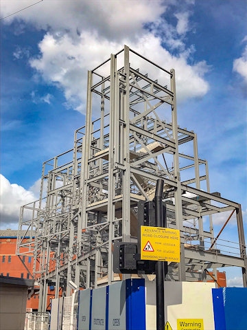 Steel beams of Rochdale Riverside