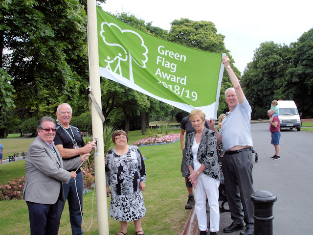 Heywood councillors Susan Emmett, Peter Rush and Ray Dutton, joined by Friends of Queen’s Park, Richard and Elizabeth Slater