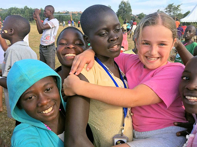 Jade Williams with her sponsored Ugandan friend Resty