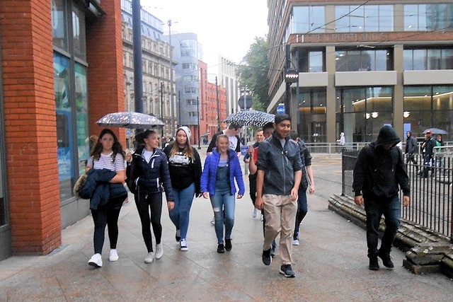 Year 11 geography students in Manchester