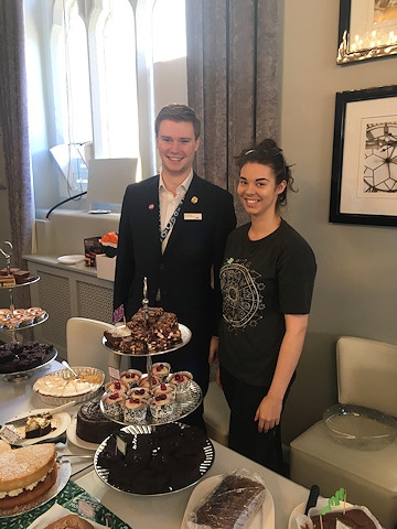 Town Hall staff, Luke and Brooke, at the bake sale