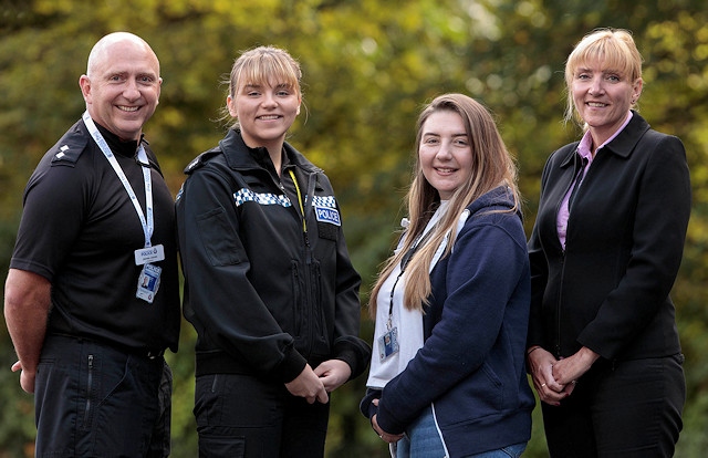 Inspector Jim Jones, PC Lauren Jackson, PC Rachel Jones and Detective Constable Tina Jackson