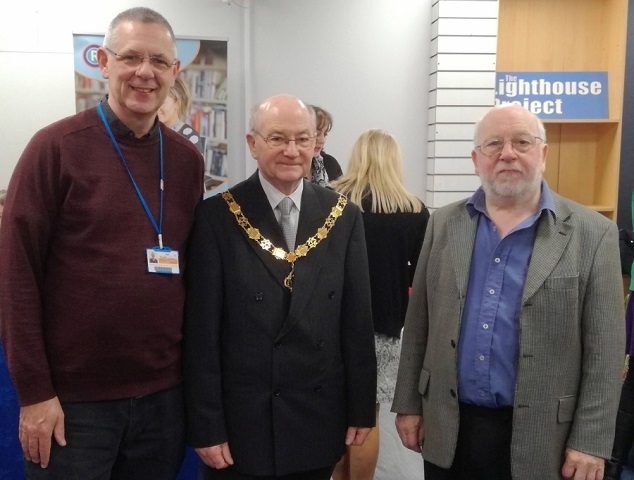 Tony Ette from Better Health 4 Middleton, Mayor of Rochdale Billy Sheerin and Carl Roach, The Lighthouse Project