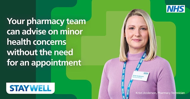 Your pharmacy team can advise on minor health concerns without the need for an appointment