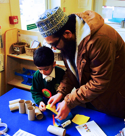 Making superhero crafts, such as masks, shields and superhero models