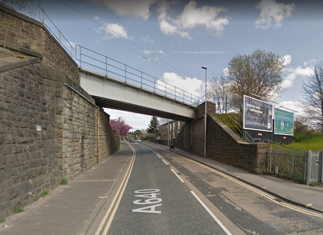 The Metrolink bridge over Milnrow Road