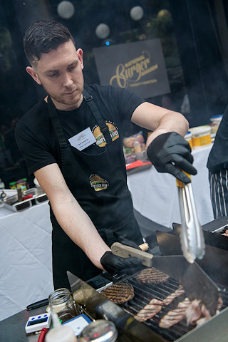 Neil sets about creating the award-winning burger