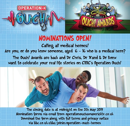 Nominate a young medical hero for an Ouch! Award