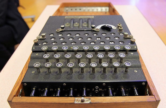 The War Two Enigma Machine at Matthew Moss 