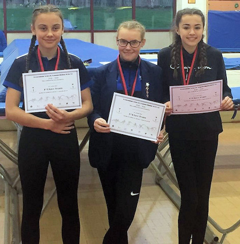 Platinum team winners Melissa Butterworth, Phoebe Barron and Izzy Bradley