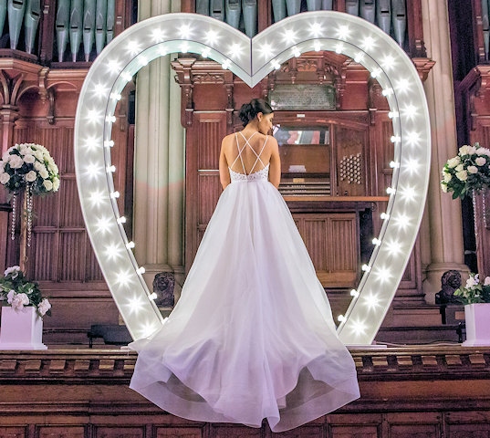 Rochdale Wedding Show with a model from Alice Ada Bridal