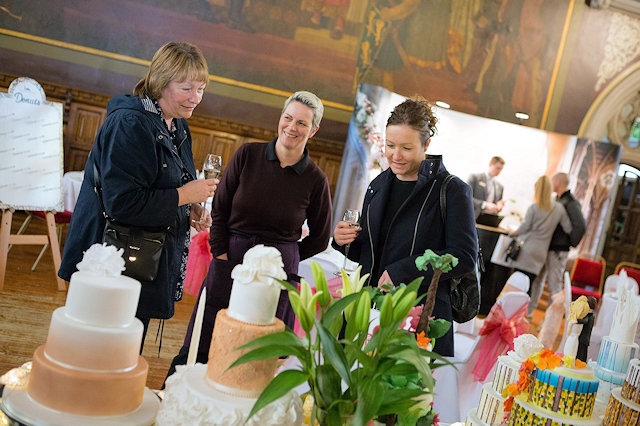 Natasha Brown from Browns Cakes (centre) with guests at Rochdale Wedding Show