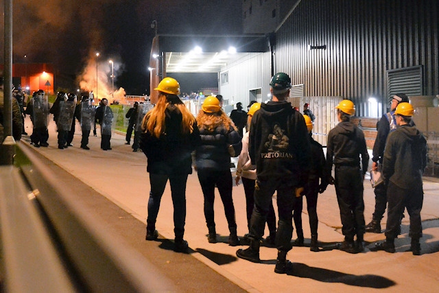 Uniformed Public Services students at Hopwood Hall College at Greater Manchester Fire & Rescue Training Centre in Bury