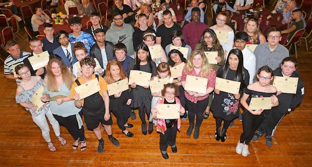 Winners at the Mayor's Youth Awards in 2018