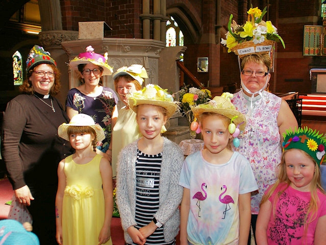 Easter bonnets at St Andrew's, Dearnley