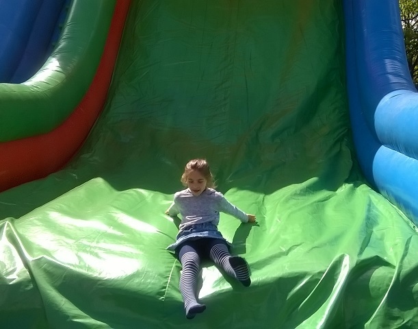 Inflatable fun at Springfield Park 