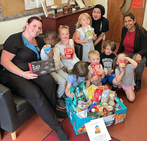 Seeros Daycare staff and children celebrated Eid and had a food collection for the homeless 