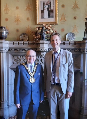 Mayor Billy Sheerin invited Rochdale Sixth Form College Principal, Richard Ronksley, to the Mayor's Parlour in Rochdale Town Hall