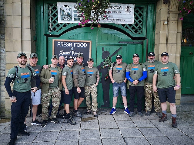 Former military veterans walked from Sowerby Bridge to Rochdale to raise money for Combat Stress, the veterans’ mental health support charity