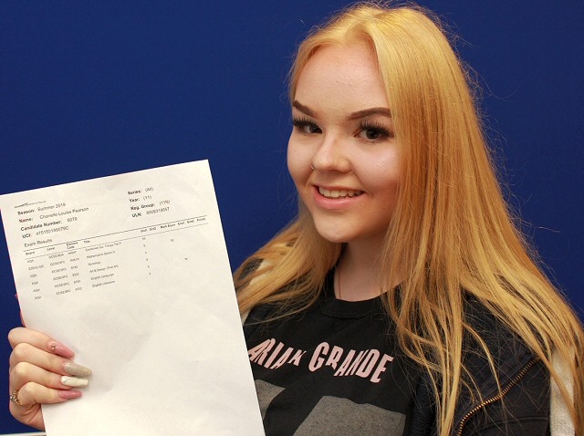 Chanelle Pearson, 16, achieved seven GCSEs and a BTEC merit in travel and tourism, despite suffering from Chronic Regional Pain Syndrome