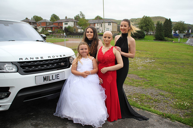 Millie O’Shea with sister Laura, friend Kaitlyn Paton and niece Naimh Diver, six